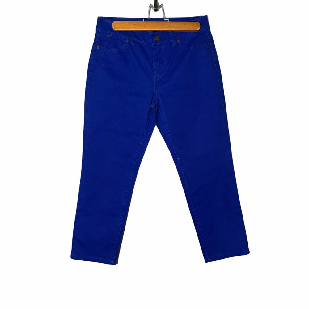 Talbots Heritage Slim Crop Royal Blue Capris